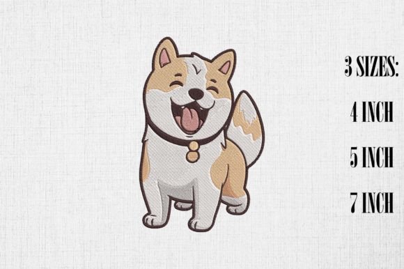Evaluating the Cute Kawaii Akita Dog Embroidery Design