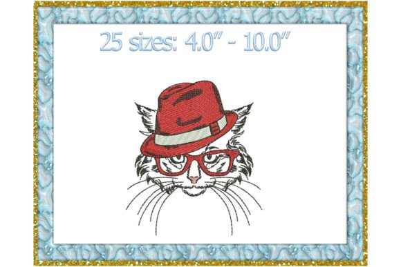 Review: Cat in Hat Embroidery Instant Download for Merch