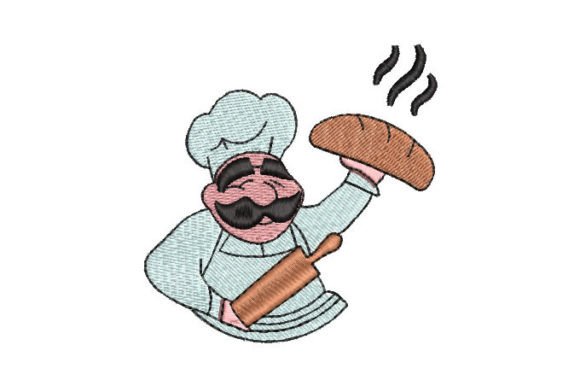 Review: Chef with Bread Embroidery Design for Boutique Sweatshirts