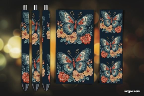 Review: Embroidery Butterfly Pen Sublimation Design