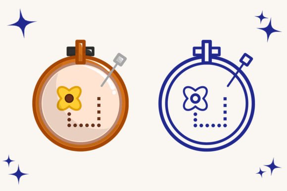 Review: Embroidery Icon Logo Illustration for Craft Fairs