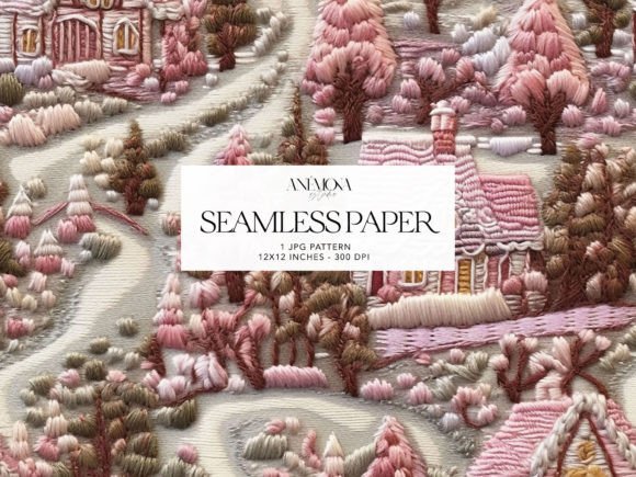 Review: Pink Embroidery Christmas Seamless Paper