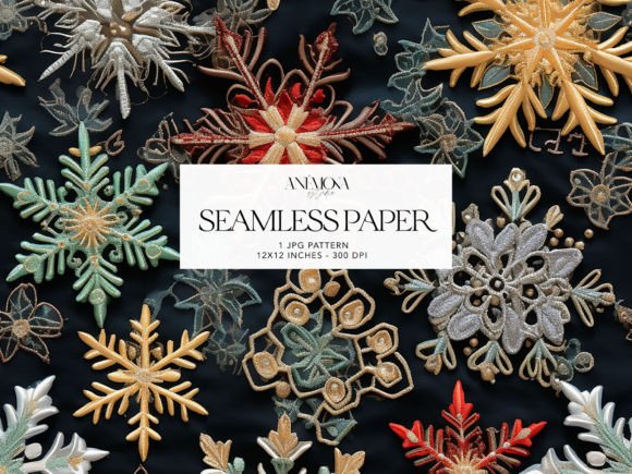 Review: Snowflakes Christmas Embroidery Paper for Holiday Shops