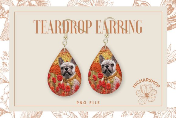 Reviewing Dog Flower Teardrop Earring Design