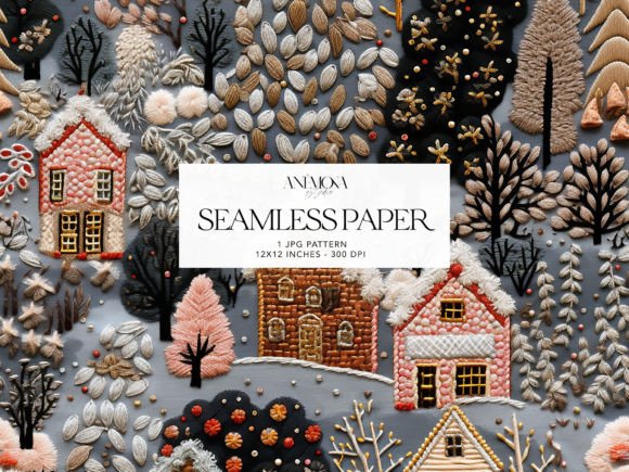 Reviewing Embroidery Chistmas Village Paper for Holiday Sales