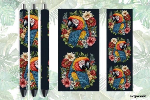 Reviewing Embroidery Parrot Pen Wraps Sublimation