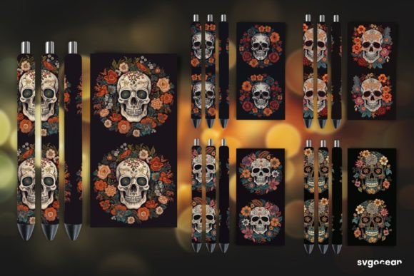 Reviewing Embroidery Skull Pen Wraps Sublimation for Holiday Sales