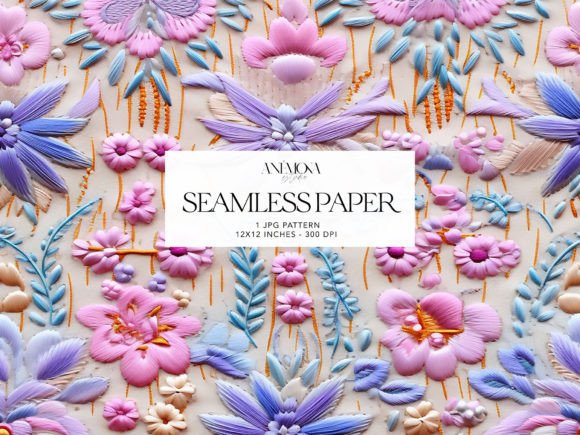 Reviewing Floral Folk Embroidery Background for Merch