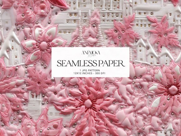 Reviewing Pink Poinsettia Embroidery Pattern Paper