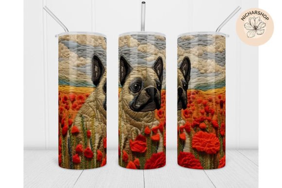 Reviewing the 20oz Dog Flower Embroidery Tumbler Wrap2